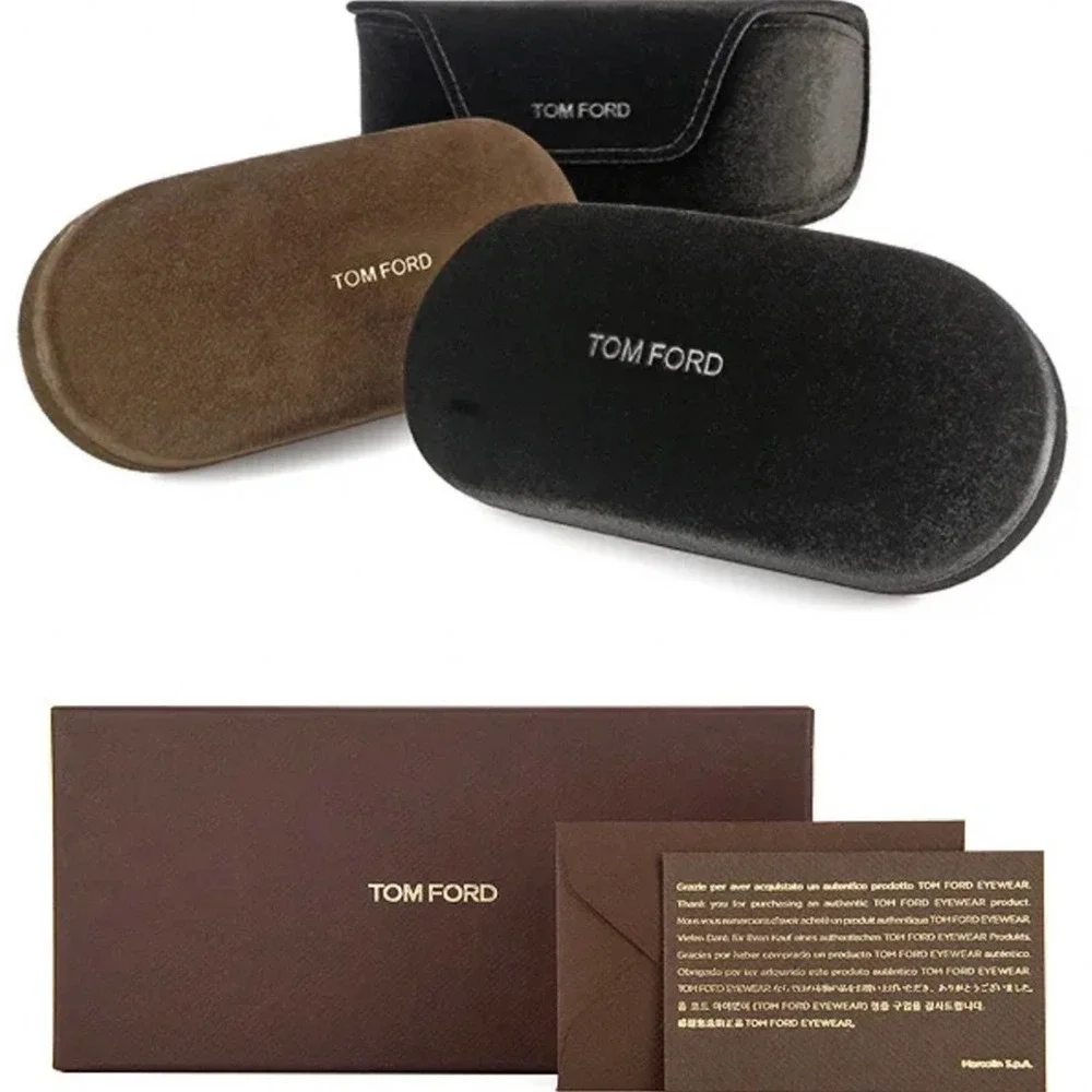 New! Tom Ford Caleb Sunglasses TF813 03C Unisex Rectangle Titanium Authentic